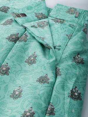 foil print panelled lehenga - 16953119 - Standard Image - 6