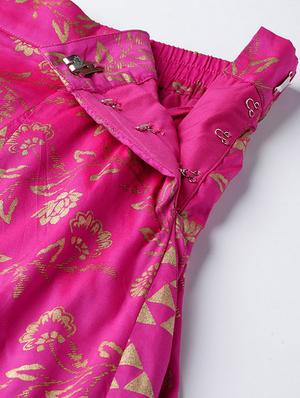 foil print panelled lehenga - 16953120 - Standard Image - 6