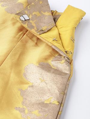 foil print panelled lehenga - 16953121 - Standard Image - 6