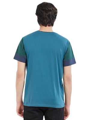 blue front printed pocket t-shirt - 16953397 - Standard Image - 3