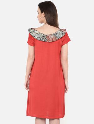 contrast detail button up a-line dress - 16954131 - Standard Image - 3