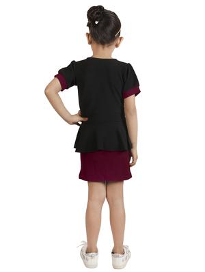 black cotton blend frock - 16954624 - Standard Image - 3