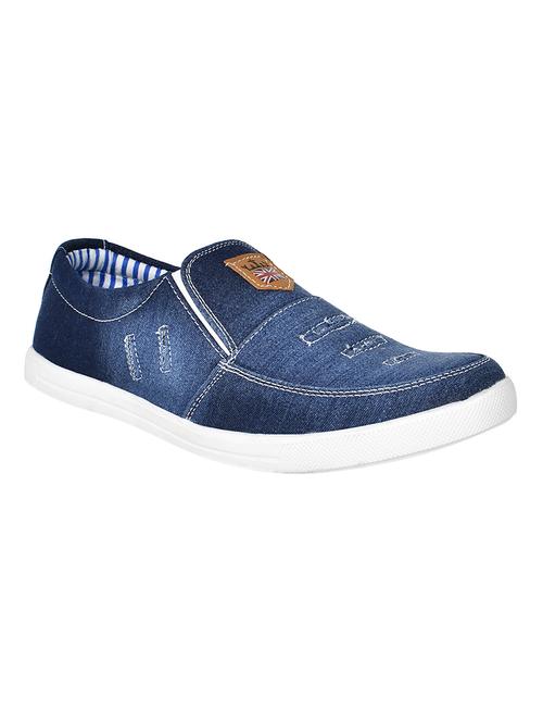 blue slip on casual shoes - 16957386 - Standard Image - 1