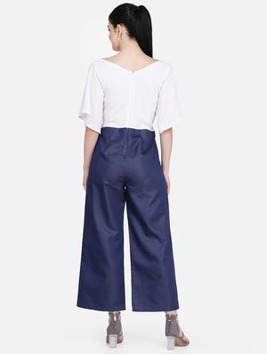 color block full leg jumpsuit - 16958274 - Standard Image - 3