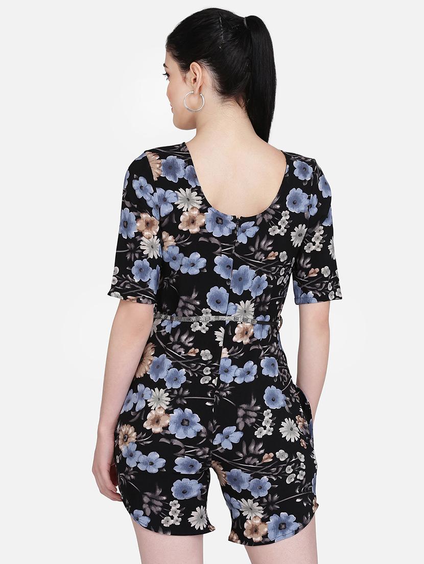 round neck floral romper - 16958282 - Zoom Image - 3