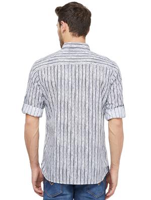 white striped casual shirt - 16960032 - Standard Image - 3
