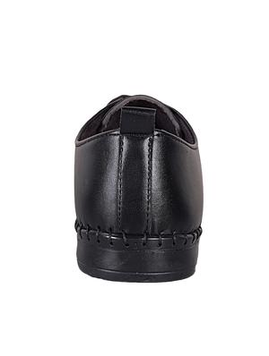 black fabric & synthetic lace up shoes - 16960776 - Standard Image - 3