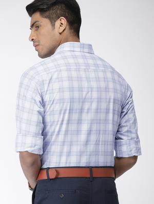 blue checkered casual shirt - 16962620 - Standard Image - 3
