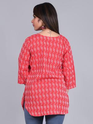 printed straight kurti - 16963492 - Standard Image - 3