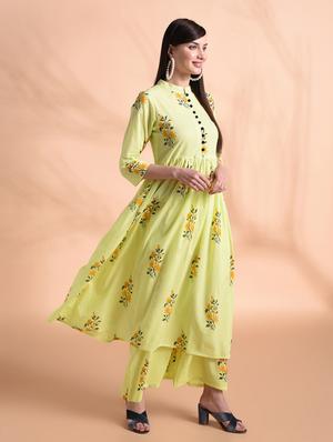 floral kurta palazzo set - 16963979 - Standard Image - 3