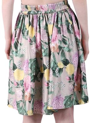 high rise pleated floral skirt - 16965552 - Standard Image - 3
