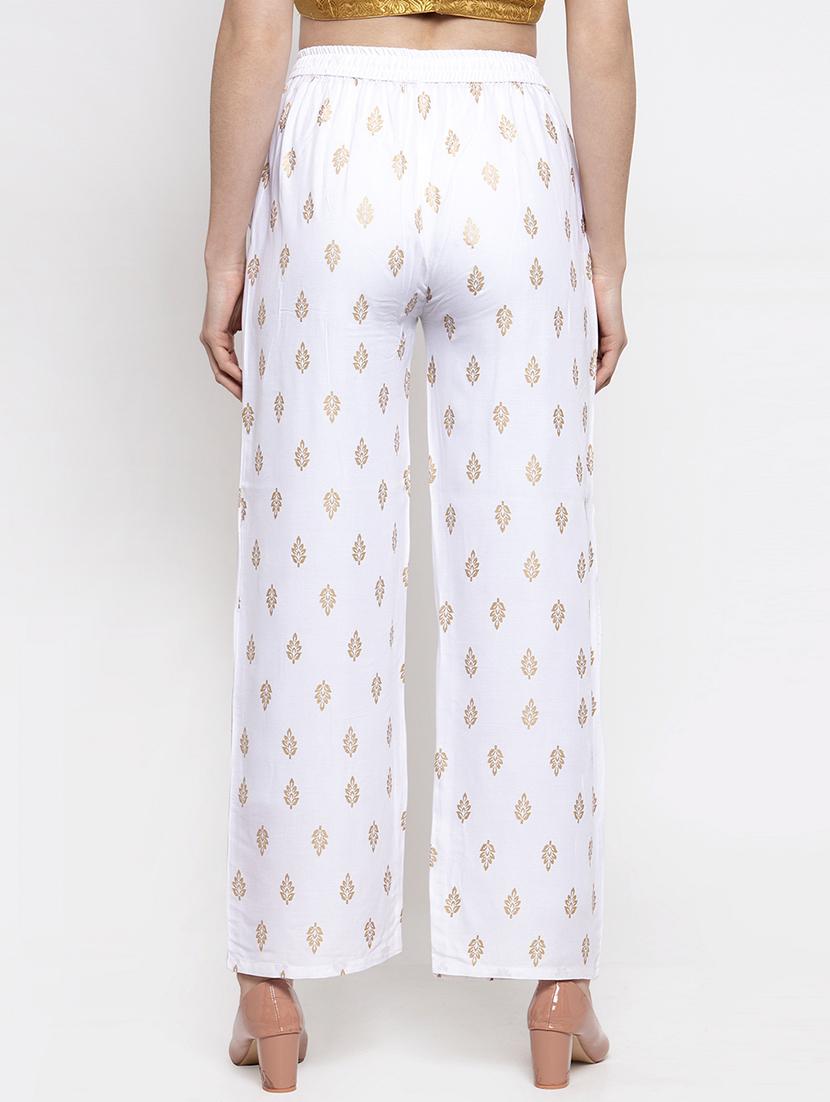 white viscose straight palazzo - 16970336 - Zoom Image - 3