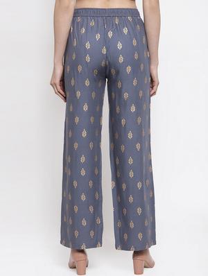 grey viscose straight palazzo - 16970338 - Standard Image - 3
