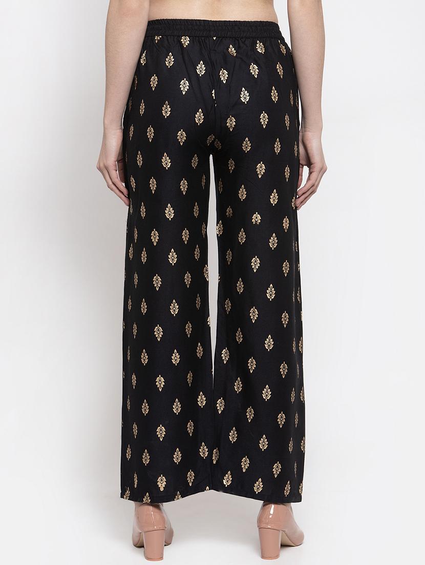 black viscose straight palazzo - 16970340 - Zoom Image - 3