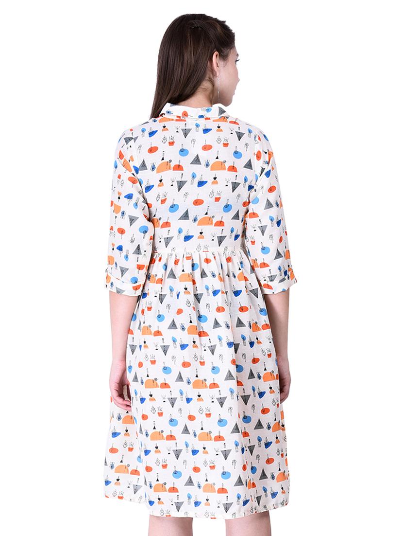 gathered detail quirky fit & flare dress - 16970452 - Zoom Image - 3