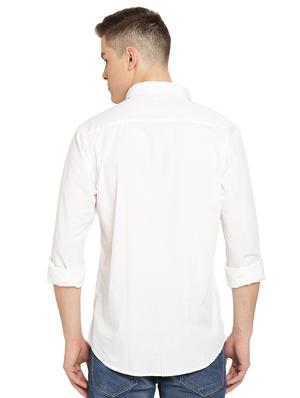 white solid casual shirt - 16970512 - Standard Image - 3