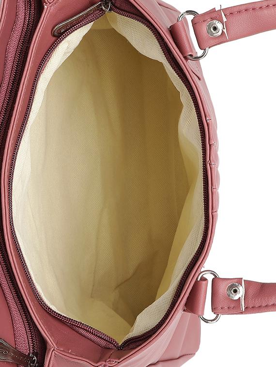 pink leatherette (pu) handbag - 16970900 - Zoom Image - 3