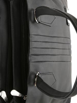 black leatherette (pu) handbag - 16970901 - Standard Image - 3