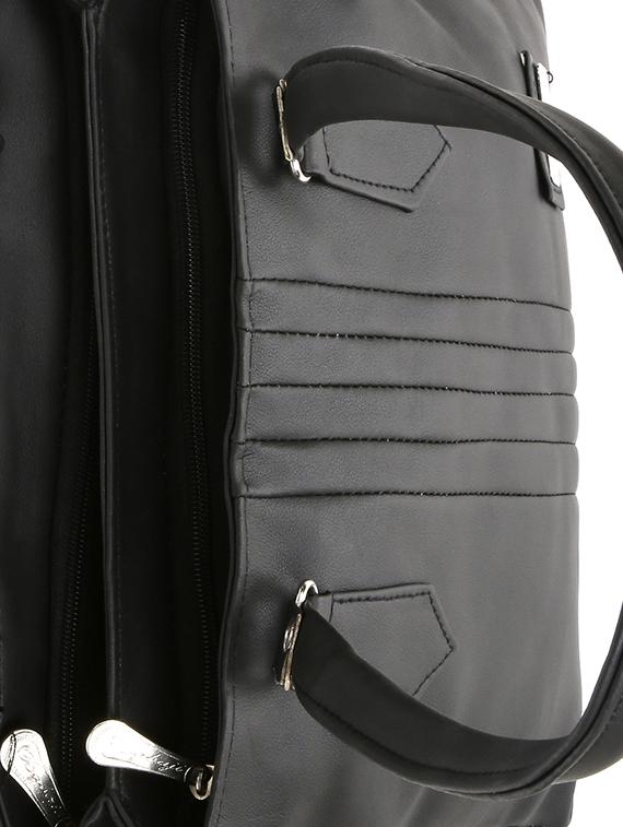 black leatherette (pu) handbag - 16970901 - Zoom Image - 3