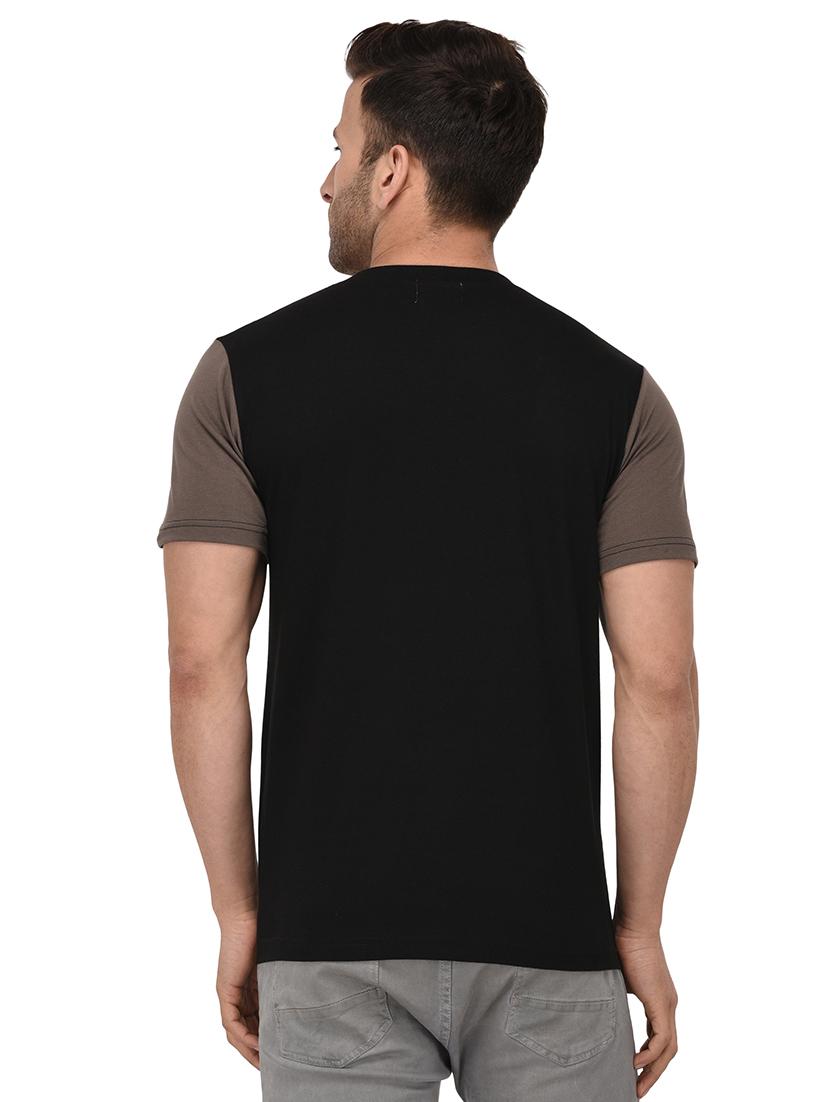 black color block t-shirt - 16971630 - Zoom Image - 3