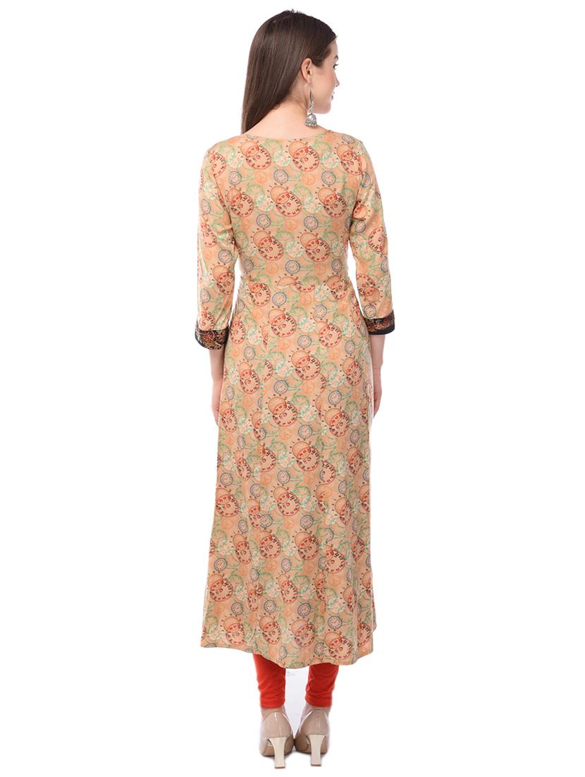 embroidered layered kurta - 16972053 - Zoom Image - 3