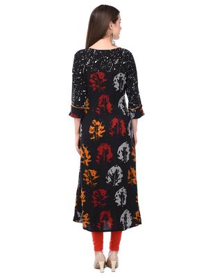 block print a-line kurta - 16972054 - Standard Image - 3