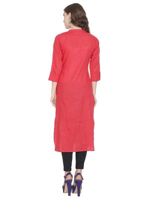 embroidered straight kurta - 16972379 - Standard Image - 3