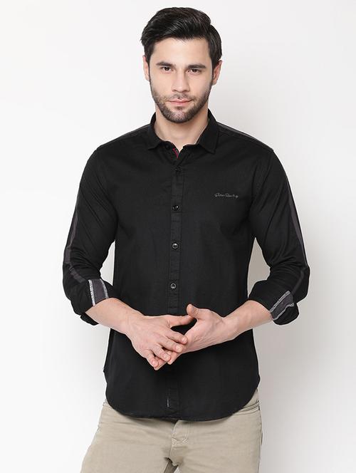 black taped casual shirt - 16973577 - Very Small Image - 1