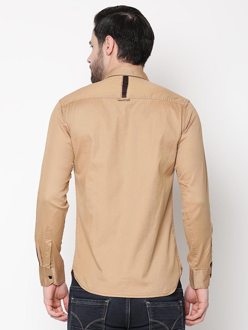 beige taped casual shirt - 16973582 - Zoom Image - 3