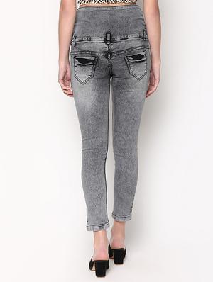 high rise stone washed jeans - 16973882 - Standard Image - 3