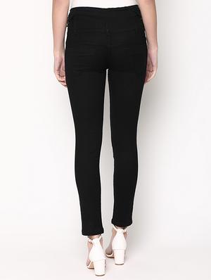lace up detail ankle length jeans - 16973900 - Standard Image - 3