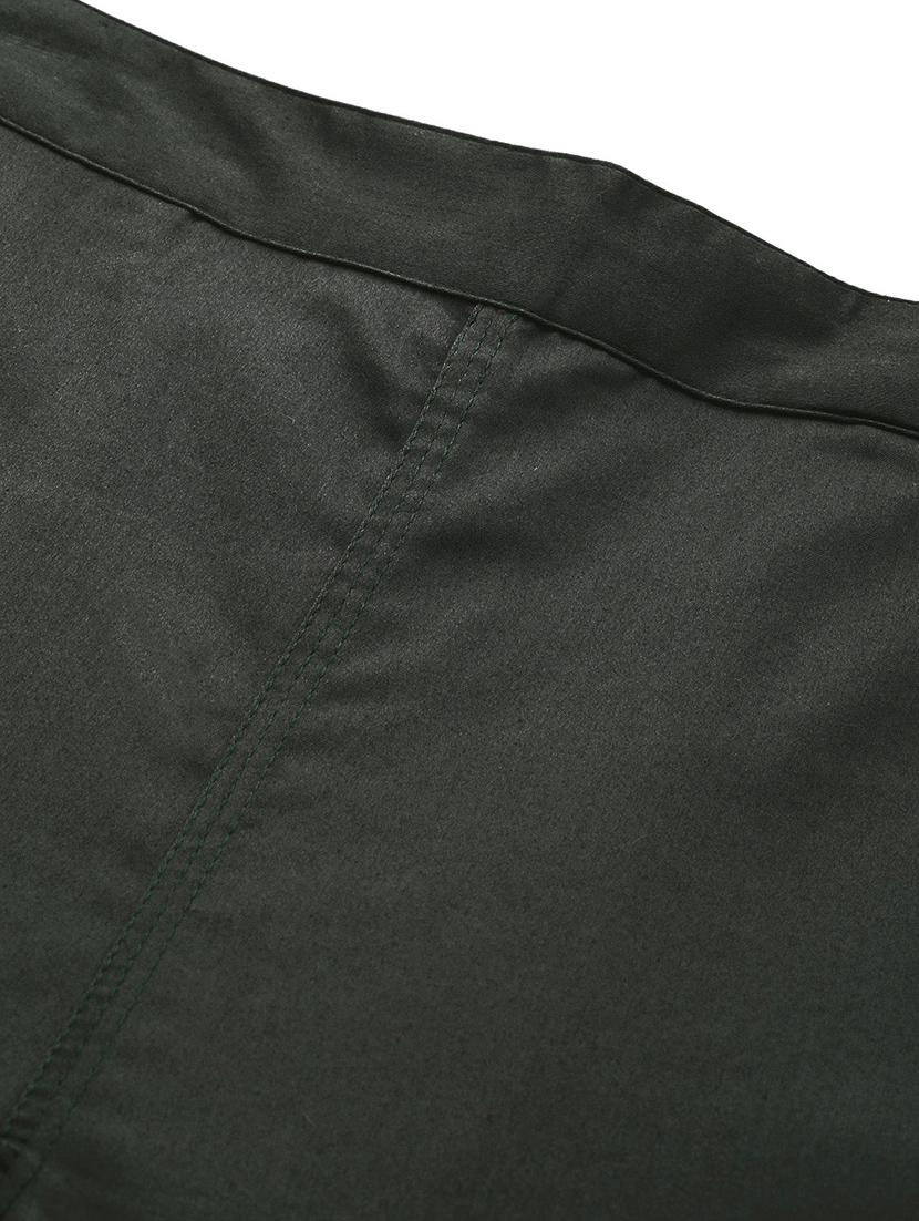 green cotton flat front trousers - 16974932 - Zoom Image - 6