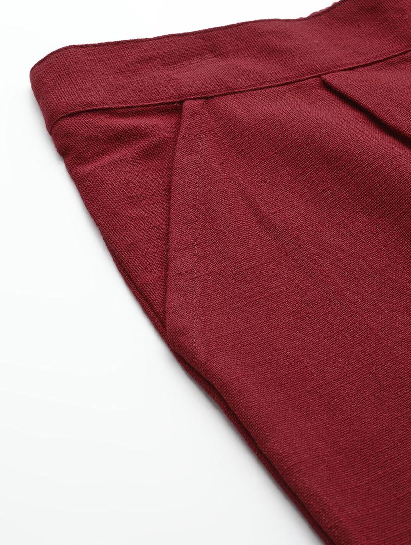 red cotton straight tapered pant - 16974933 - Zoom Image - 6