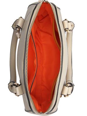 beige leatherette (pu) regular handbag - 16975185 - Standard Image - 3