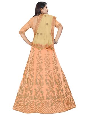 embroidered panelled lehenga - 16975781 - Standard Image - 3