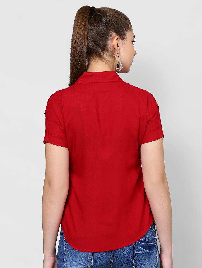 short sleeved solid shirt - 16975966 - Zoom Image - 3