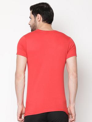 red typographic chest print t-shirt - 16976927 - Standard Image - 3