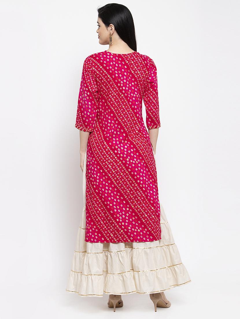 bandhani straight kurta - 16977205 - Zoom Image - 3