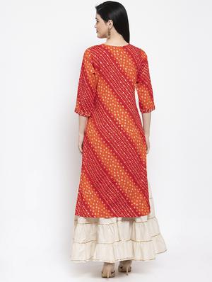bandhani straight kurta - 16977206 - Standard Image - 3