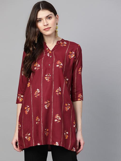 printed straight kurti - 16978284 - Standard Image - 1