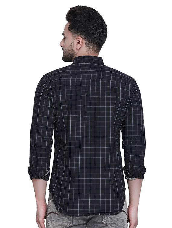 black checkered casual shirt - 16979332 - Zoom Image - 3