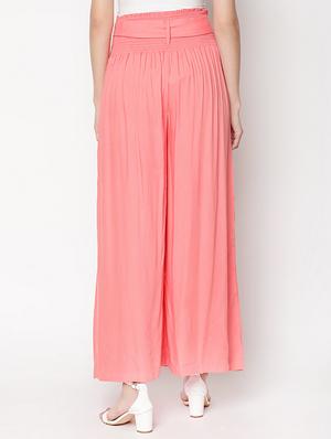 tie up waist flared palazzo - 16979707 - Standard Image - 3