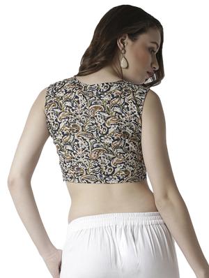 round neck floral top - 16979869 - Standard Image - 3