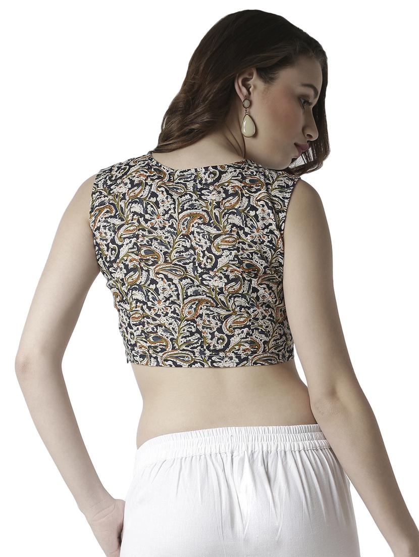 round neck floral top - 16979869 - Zoom Image - 3