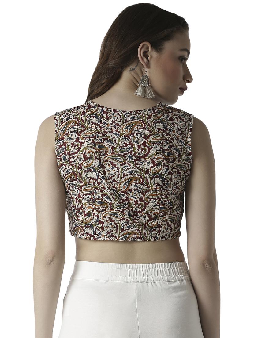 round neck floral top - 16979870 - Zoom Image - 3