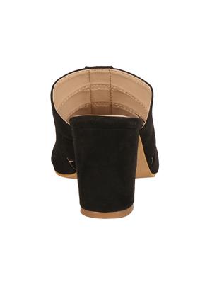 black slip on sandals - 16980955 - Standard Image - 3