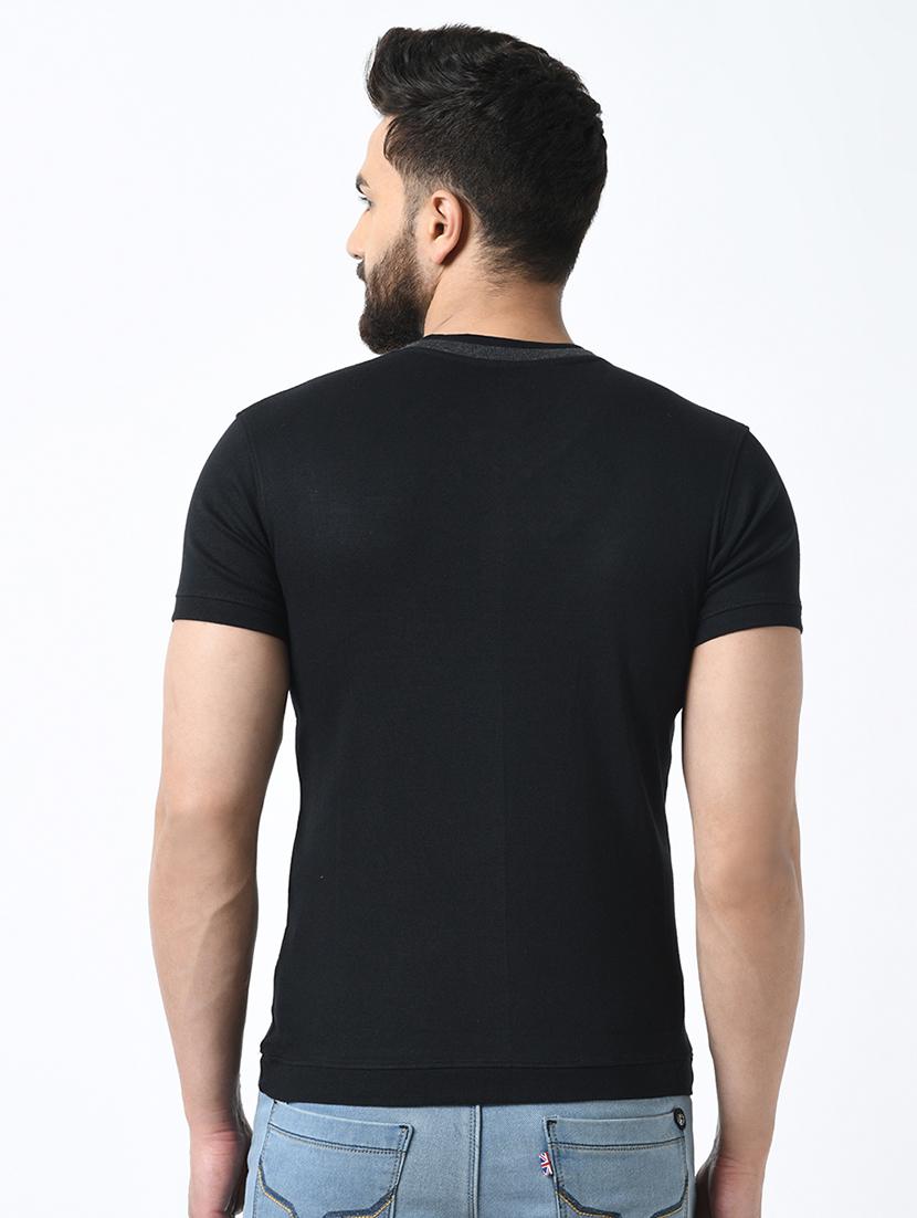 black solid t-shirt - 16981729 - Zoom Image - 3