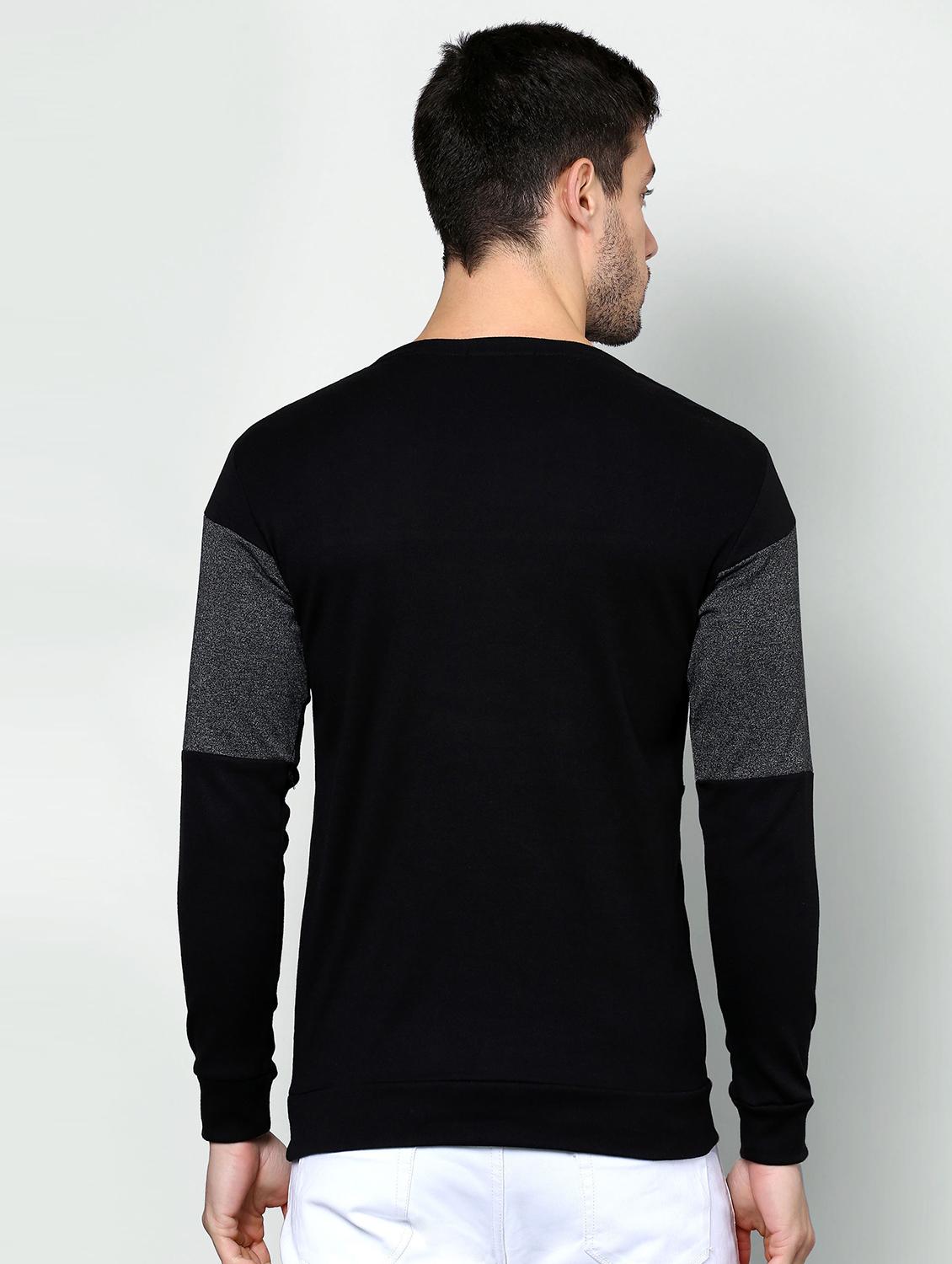 black color block cut & sew pocket t-shirt - 16981737 - Zoom Image - 3