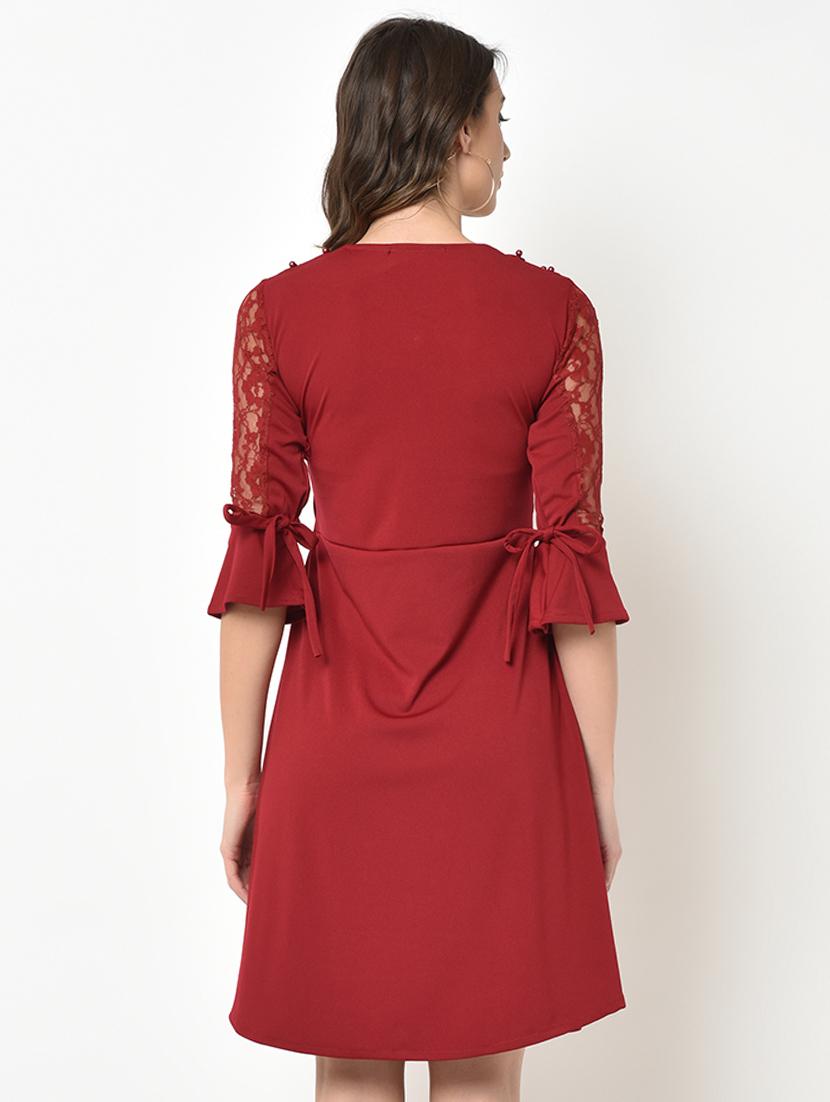 drawstring waist a-line dress - 16982767 - Zoom Image - 3
