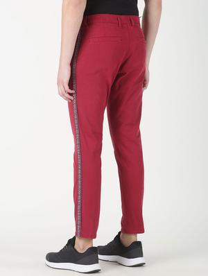 red side taped chinos - 16983018 - Standard Image - 3